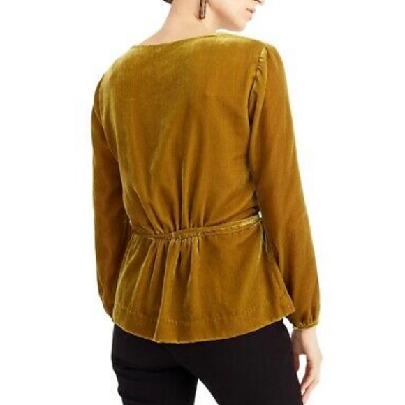 JCREW Velvet Vneck Long Sleeve Shirt Size 4Tall - Picture 8 of 10